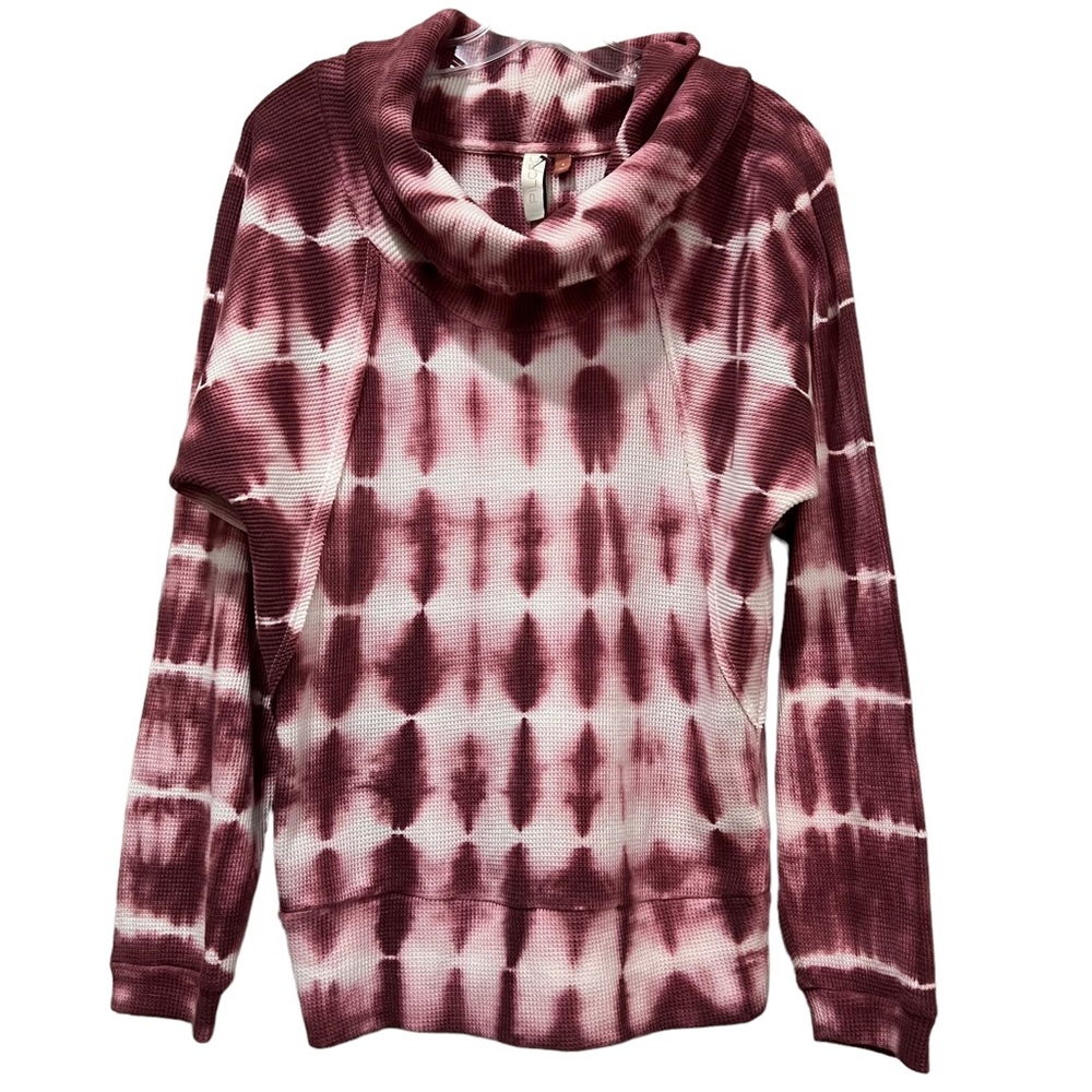 Pilcro Anthropologie Small Oversized Pink Mauve Tie Dye Cowl Neck Sweater R